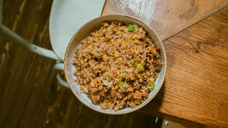 Egg fried rice with chicken