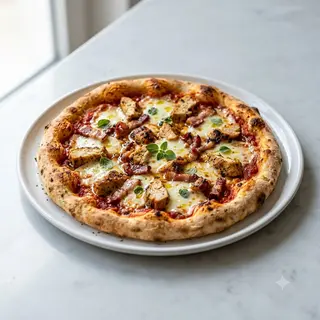 Pizza De Pollo Y Bacon