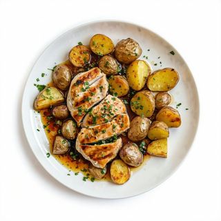 Pollo saltato con patate