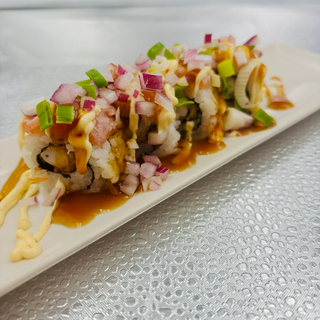 92. Tempura De langostino ,cebolla y cebollino (8 Uds.)