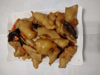 Панирана риба с бамбук и черни гъби (700г)