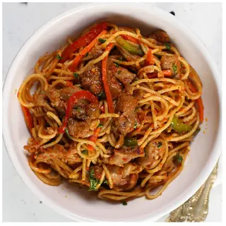 Stir-Fried Pasta with Protein