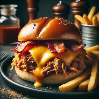 Burger Cheese Pulled Pork
