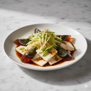 29 - Tofu e uova centenaria 皮蛋豆腐