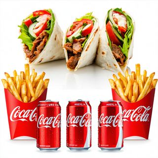 5chawarma +5frit+5 coca cola