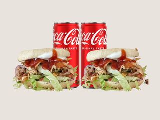 2X Пилешки бургер с месо от дюнер + 2Х Кока Кола