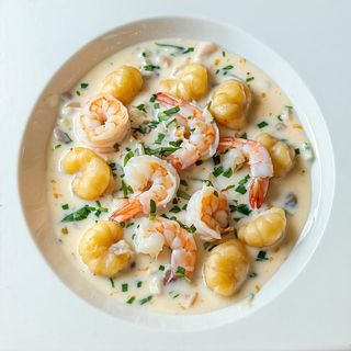 Gnocchi alla crema di scampi