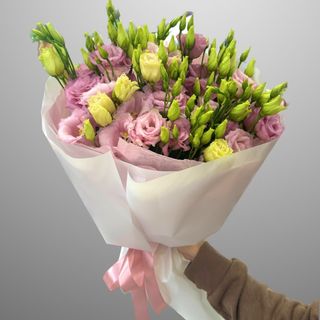 Букет із 9 рожевих еустом