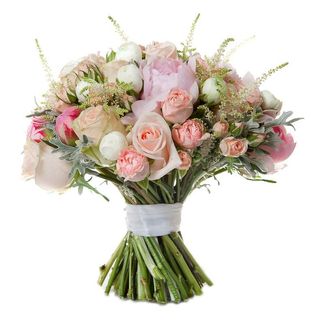 Bouquet di fiori misti stagionali in toni delicati