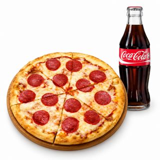 Пепперони + Coca Cola 250 ml glass