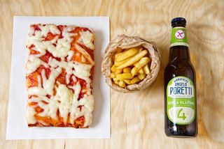 Margherita Senza glutine+patatine+birra 33cl