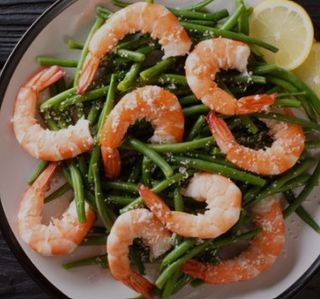 Crevette Sautée À L'haricot
