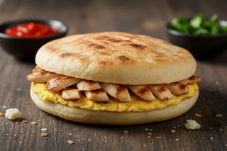 Chapati Omelette Escalope Grillé