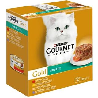 Alimento para Gatos Gourmet Gold Tartelette Pack 8x85 Gr.