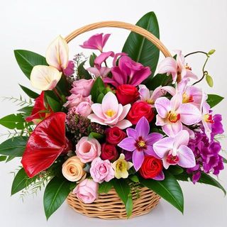 Cesta dia de la Madre: con plantas naturales variada