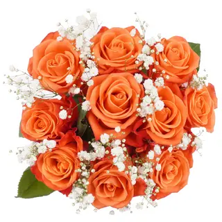 bouquet rosas naranjas