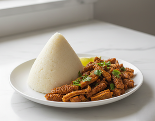 Ugali Served With A Protein Of Choice