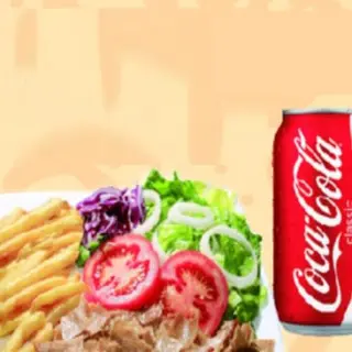 Menú plato kebab con patatas + bebida
