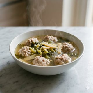 Polpette di maiale con verdure salamoia