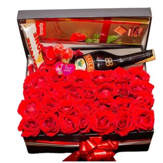 Red Box, baileys, assorted chocolates and heart candies