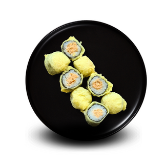 8x hosomaki w tempurze z pieczonym łososiem