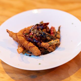 Langostinos crujientes (en pan japonés)