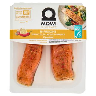 Tranci di Salmone Marinati Zenzero, Peperoncino e Limone 0,220 kg