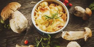 Жульен с курицей и лесными грибами 