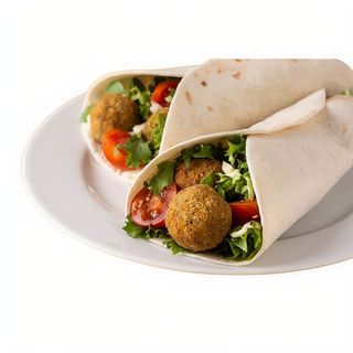 Rollo Falafel Con Ensalada (Grande)