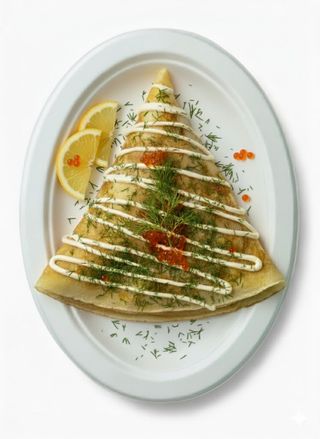 Блин с лососем и авокадо /Clătita cu somon și avocado