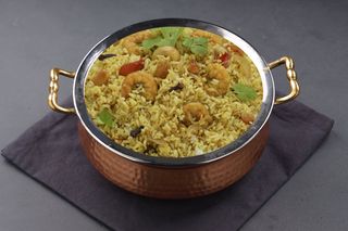 Prawn biryani