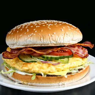 Sandwich omleta si bacon