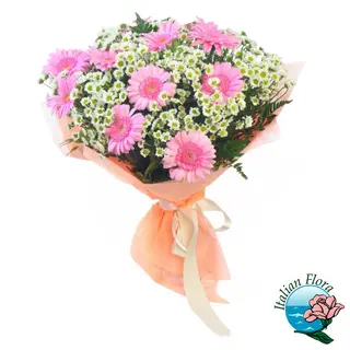 Bouquet di gerbere e margherite
