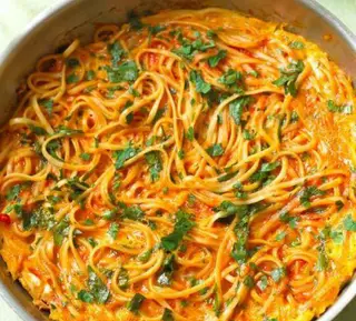 Spaghetti + Omelette + Salads