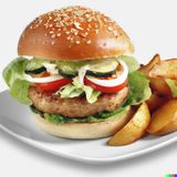 Телешки бургер с яйце и кашкавал (400г)