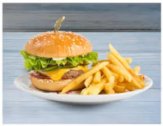 Hamburguesa simple con patatas