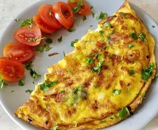 Omleta cu bacon si ciuperci 