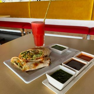 Vegetable Kebab Naan Roll