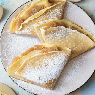 Z jabłkiem prażonym i cynamonem 