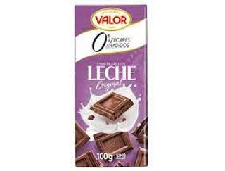 Chocolate Valor Leche (10O grs) 0% azucar añadido