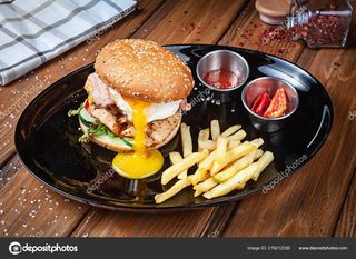 Hamburguesa De Ternera Y Huevo