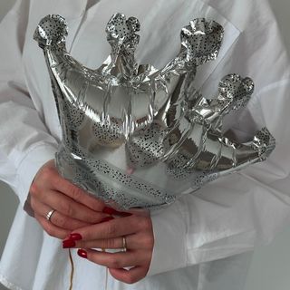 Корона фольгована срібна , 35 см 