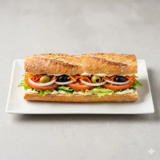 Bocata Vegetal de Lechuga, Tomate y Cebolla