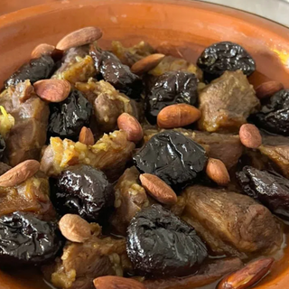 Tajín de ternera con ciruela