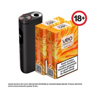 Starter Kit glo™ Hyper PRO Obsidian Black + veo™ Sunset Click