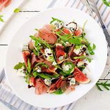 Ensalada de lechuga, setas, gambas y jamón para 2 Grande