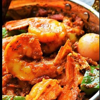 Kadhai With King Prawns/Langostinos kadhai 