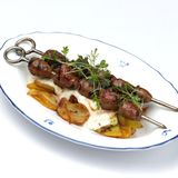Куриные сердечки с картофелем 