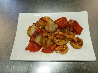 93. Gamberi in salsa piccante