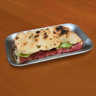 Veal Carpaccio, Fior di Latte Mozzarela & Little Gem Lettuce